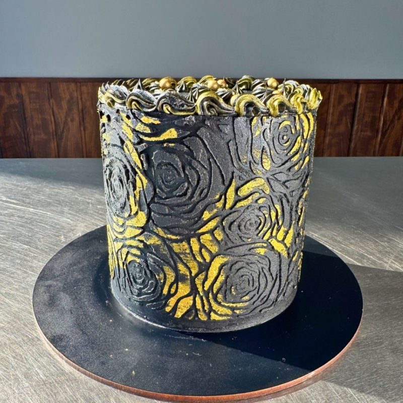 black butter cream cake