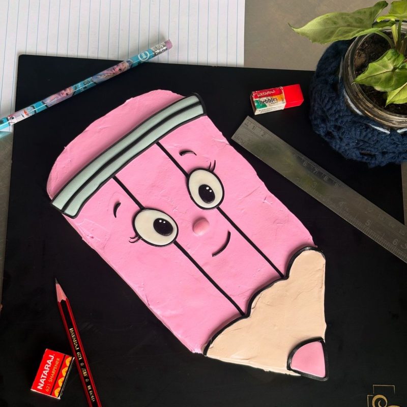 pencil whipped cream cake